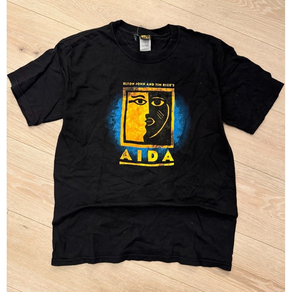 Vintage Elton John & Tim Rice's Aida On Broadway‎ Musical T-Shirt 2000s Large